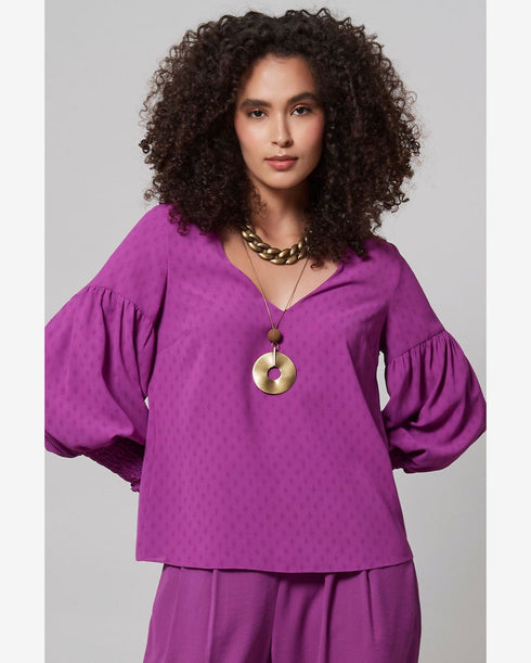 Blusa manga longa franzido💫