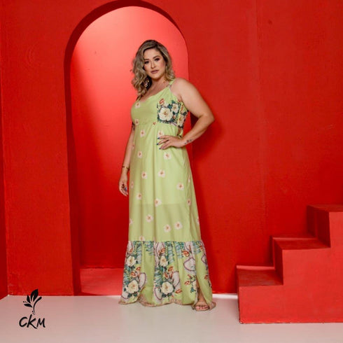 Vestido longo Ckm 💫