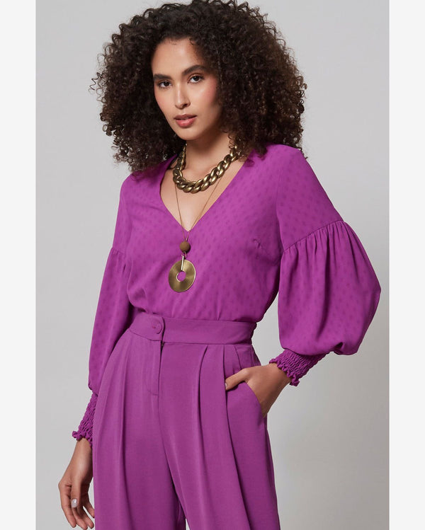 Blusa manga longa franzido💫