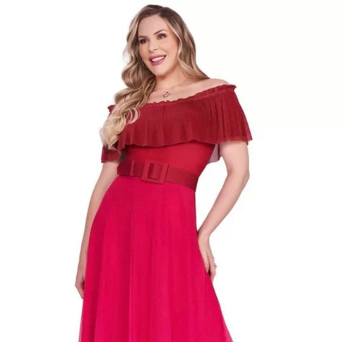 Vestido longo luxo estilo ciganinha💫