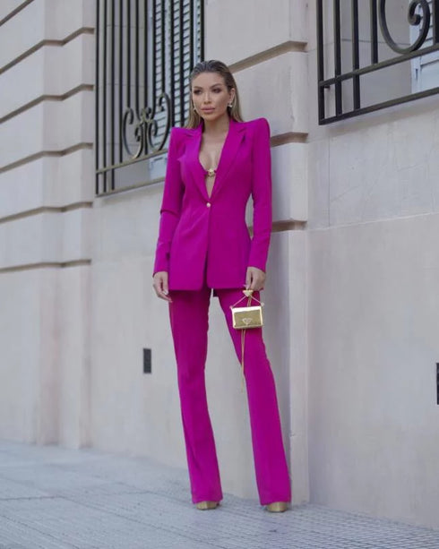 Conjunto Alfaiataria Blazer Top Calça Samira💫