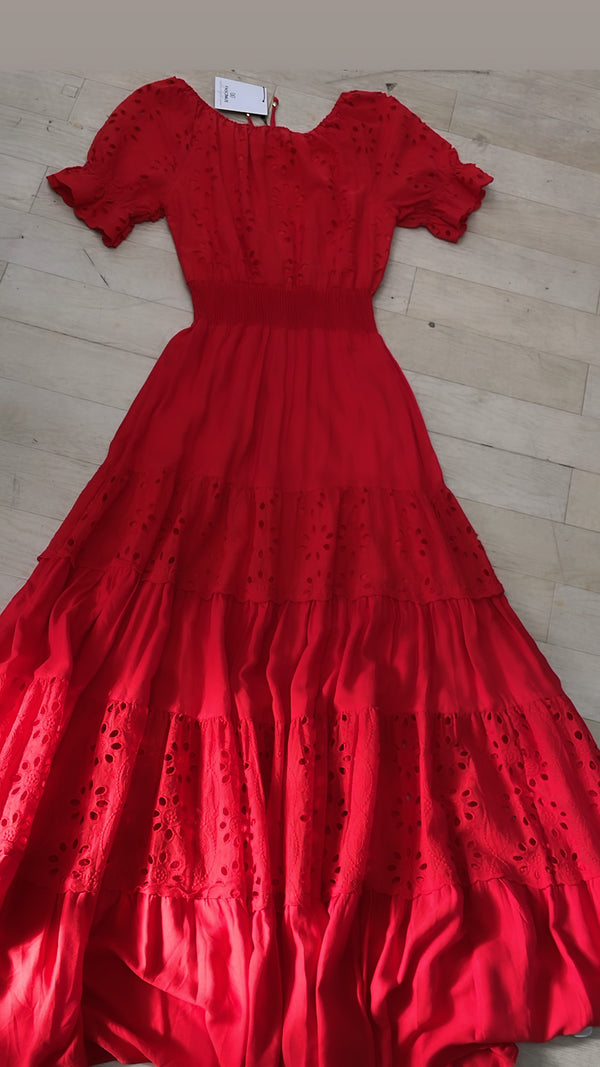 Vestido longo laise gode decote💫