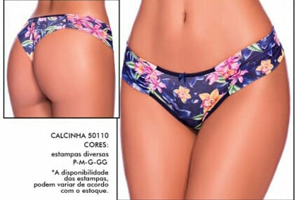 Calcinha fio embutido estampa