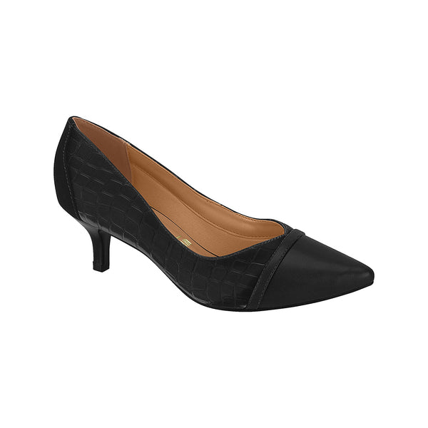 ⚜️Scarpin Black Cetim Vizzano✅