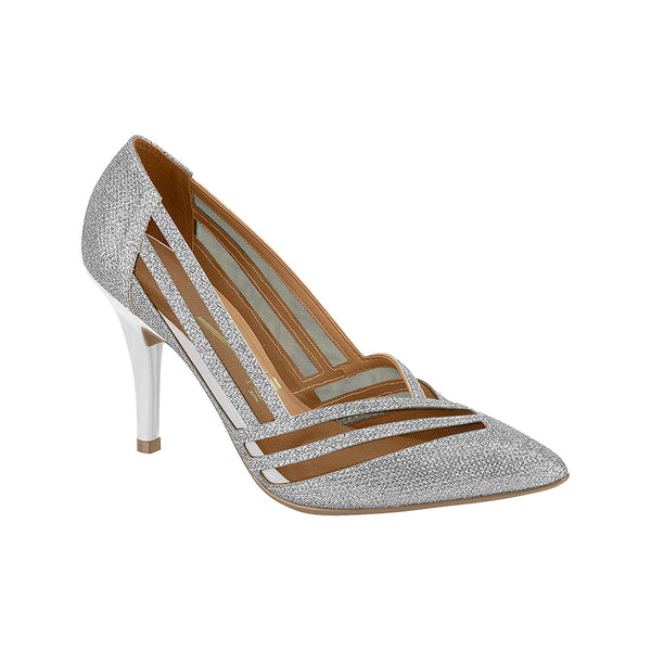 ⚜️Scarpin Silver Tela Glamour Vizzano✅