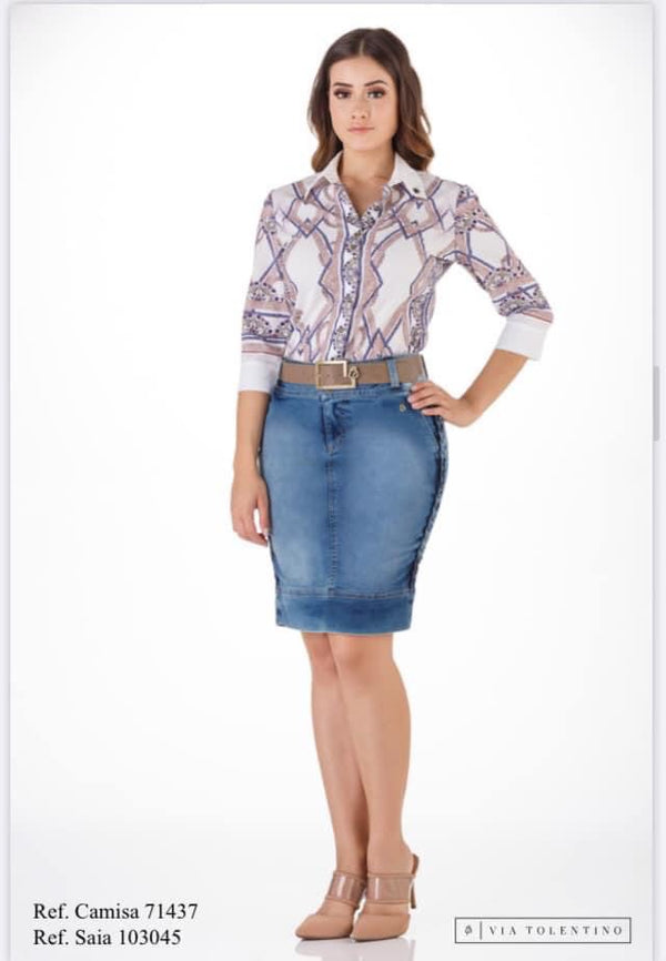 Camisa Via Tolentino Estampada 071437