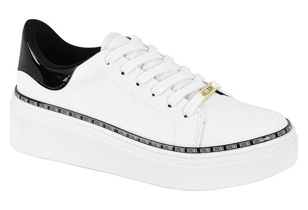 Sapato Casual White 99/black 01 Pelica/verniz Premium Vizzano