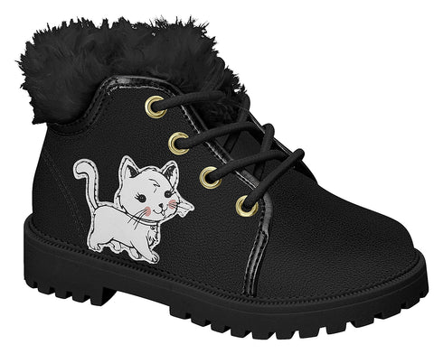 Coturno Infantil Gatinho Black Molekinha Baby