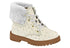 Bota Infantil White Off 526-holographic/natural Camurca Coracoes Roma/pelo Premium Molekinha