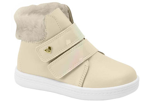 Bota Infantil Cream 985 Napa Turim/pelo Nice/vz Boreal Neo Molekinha