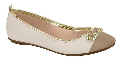 Sapatilha Creme Moleca.#