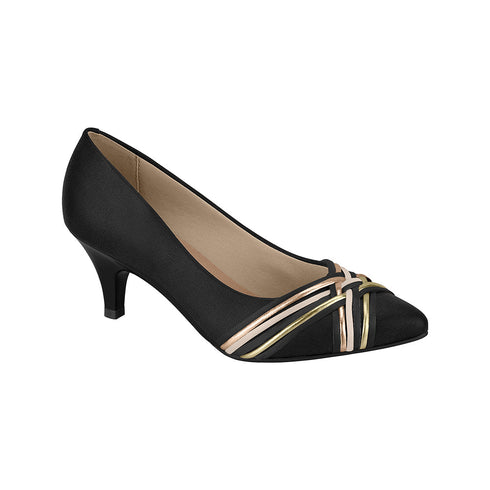 ⚜️Scarpin Black Camurça Salto Baixo🟣