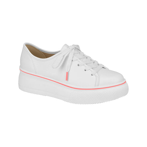 Tênis Casual White Coral Plataforma Feminino Napa⚜️”