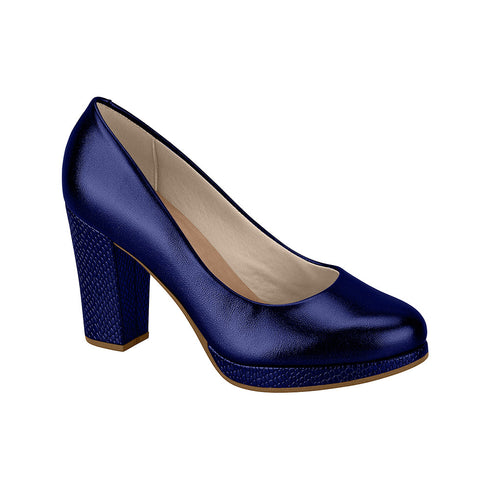 ⚜️Scarpin Navy Metalizado Premium🟣