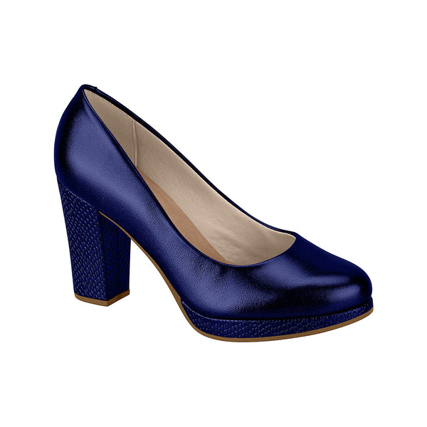 ⚜️Scarpin Navy Metalizado Premium🟣