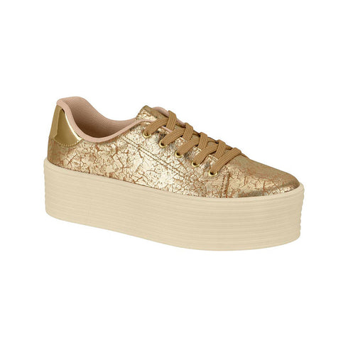 ️Tênis Plataforma Golden Metalizado Beira Rio✨