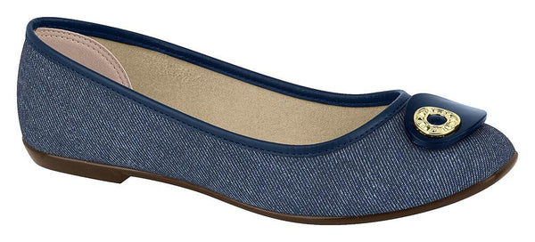 ⚜️Sapatilha Tecido Denim Fresh Moleca🟣