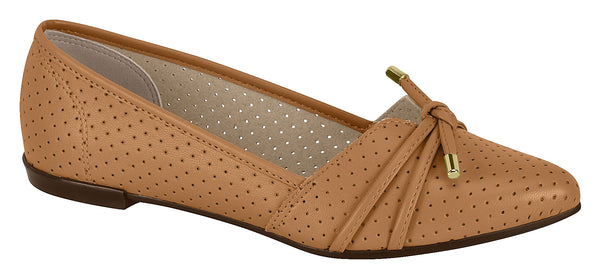 Sapatilha Camel Bico Fino Moleca.