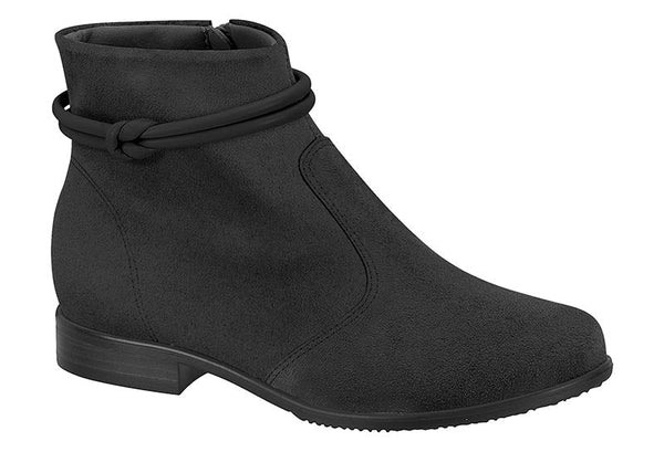 Bota Black Camurça Flex/tira Pronta Napa Turim Moleca