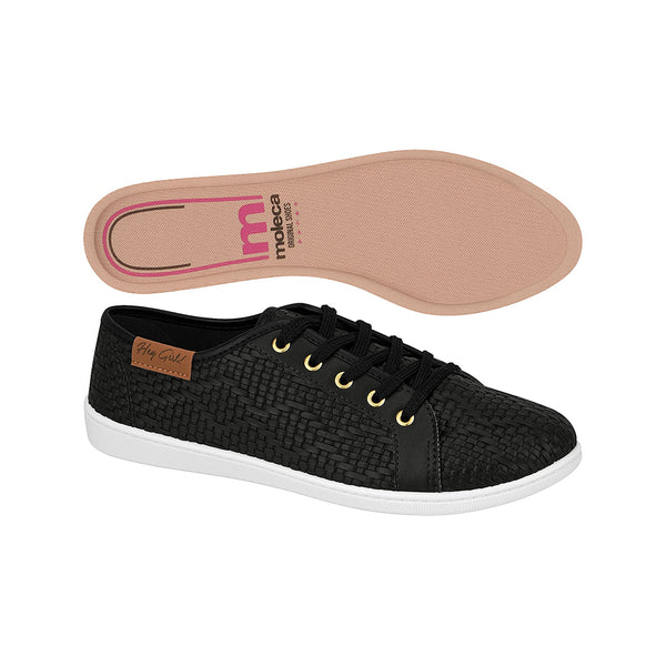 Tênis Black Casual Feminino Moleca.#