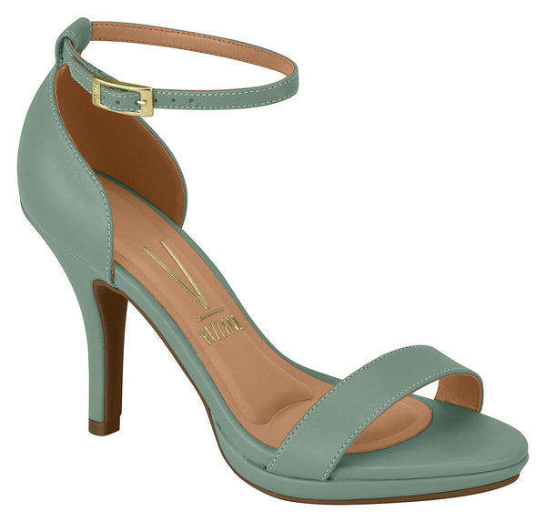 ⚜️Sandália Salto Agulha Mint Green Vizzano