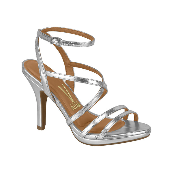 ⚜️Sandália Silver Salto Agulha Vizzano🟣