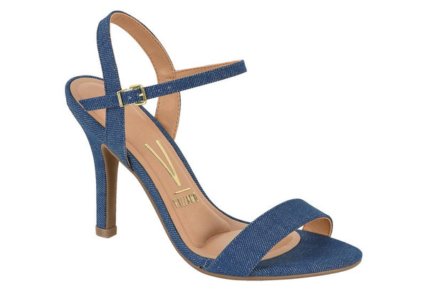 Sandália Dark Jeans Tecido Jeans Macau Vizzano