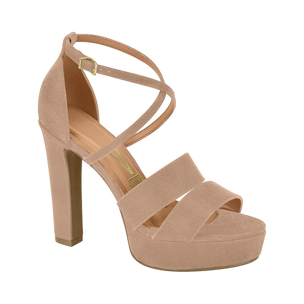 ⚜️️Sandália Nude Meia Pata Vizzano