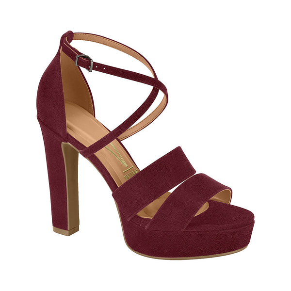 ️⚜️Sandália Wine Meia Pata Vizzano🟣