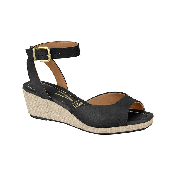 ⚜️Sandália Anabela Black Camurça