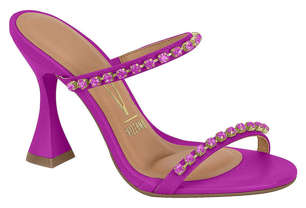 Sandália Fucsia 1015/ligth Gold - Fucsia 1015 Pelica/enfeite Vizzano