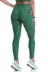 Legging Dupla face Estampa Floral Verde