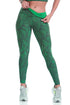 Legging Dupla face Estampa Floral Verde