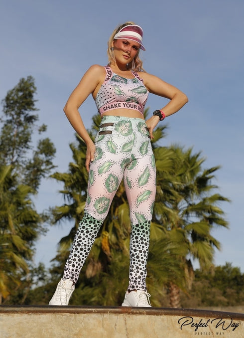 Legging de Folha com Renda Perfect Way