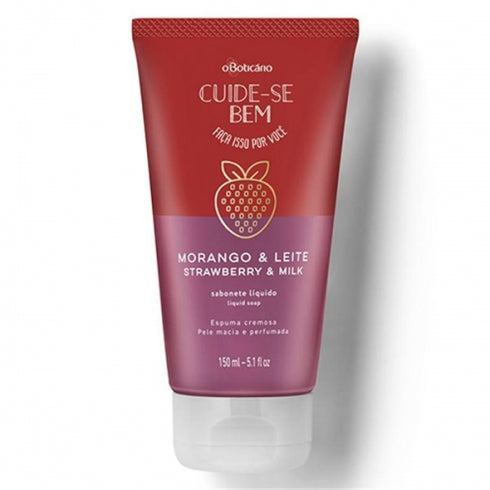 Sabonete Líquido - Morango e Leite - Boticário
