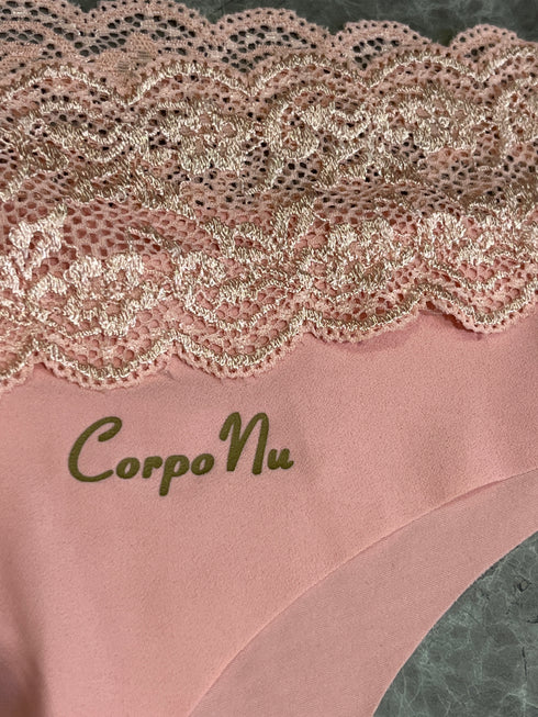 …Calcinha corte a laser renda na pala