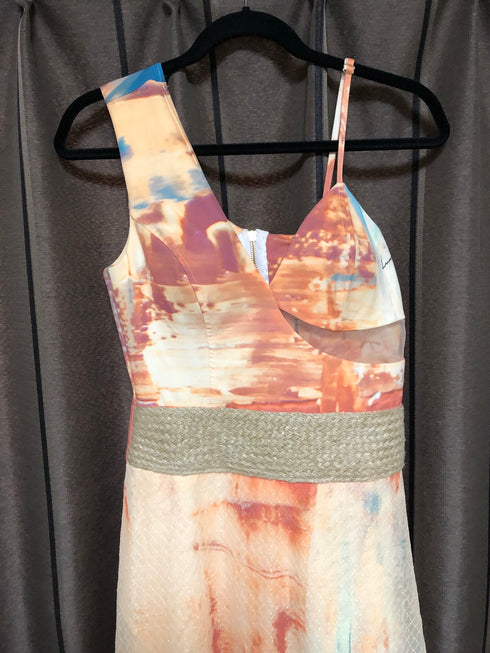 Vestido longo com Sisal Lurex na cintura 💫