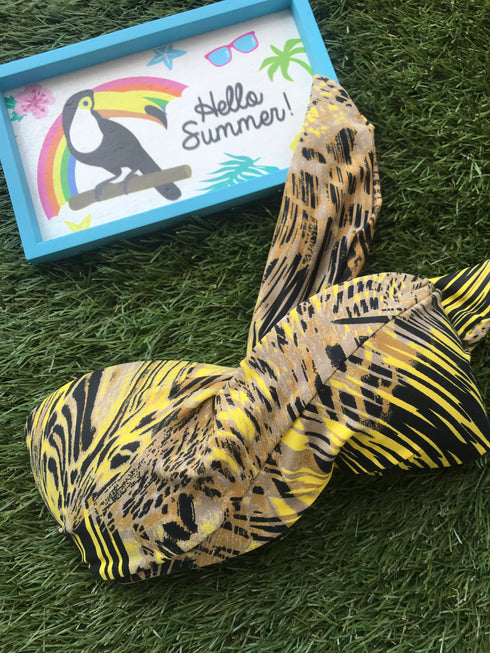 .Biquíni avulso Três Marias Estampado Amarelo