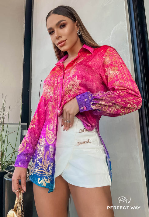 Camisa Alongada Estampada