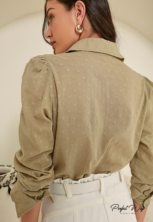 CAMISA COM DETALHE Perfect way MV213208💫