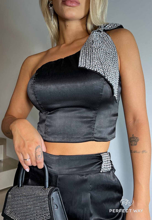 ️Conjunto Cropped + Pantalona c/ Bordado