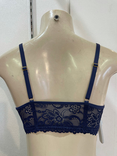 .Top em Renda azul Sem Bojo Karicia