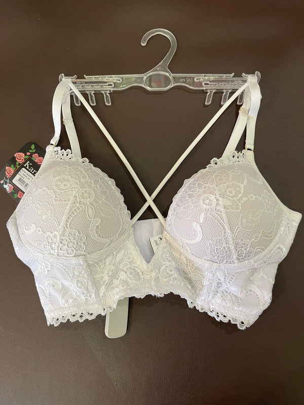 Sutiã decote V na cor branco Karícia