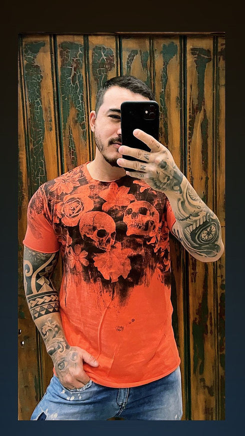 Camiseta Masculina caveiras