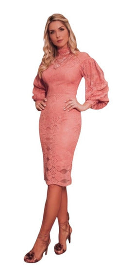 VESTIDO DE RENDA EVASÊ 344 💫