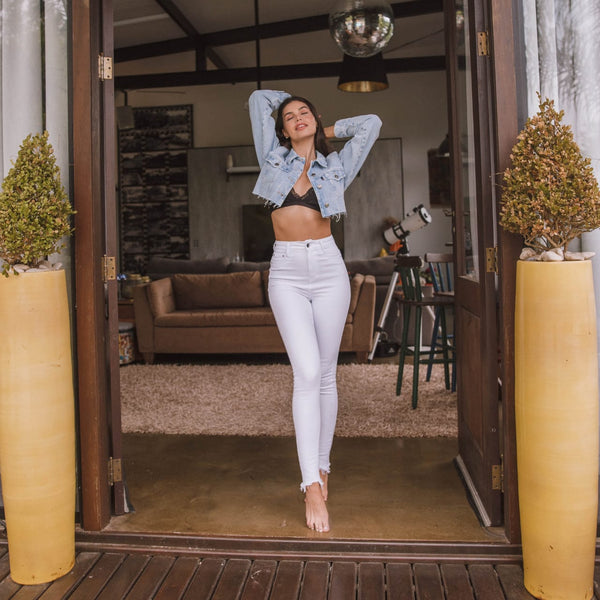 Calça Jeans Skinny desfiada💫