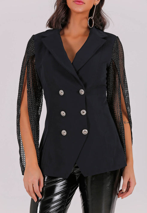 Blazer com Fenda Na Manga LI018033 💫