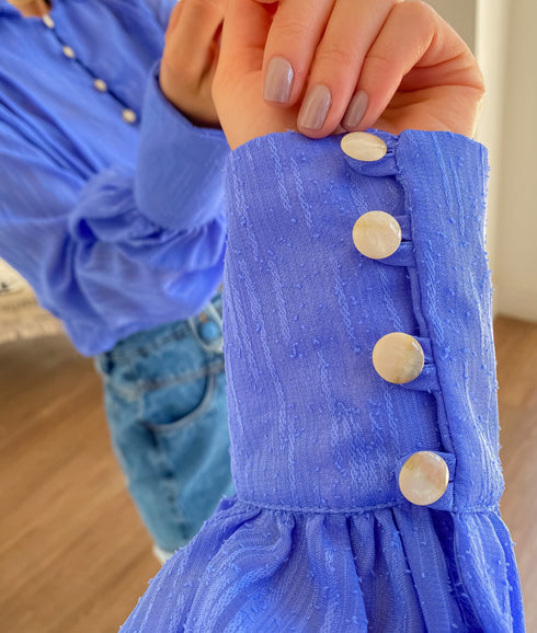 Camisa florida m crepe de sedaCecília💫