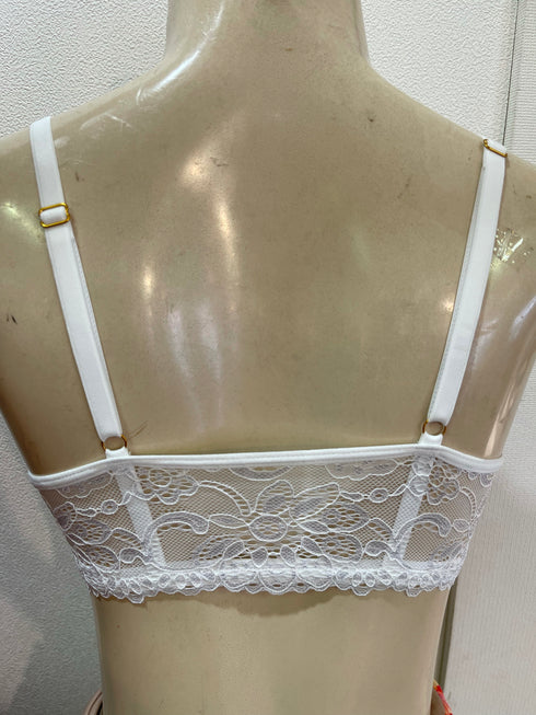 .Top em Renda Branco Sem Bojo Karicia