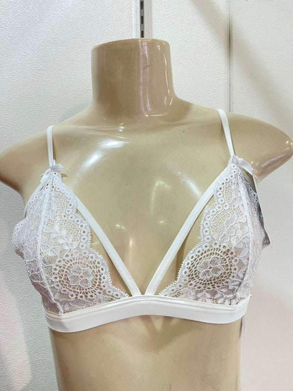 .Sutiã top em renda strappy Marcyn